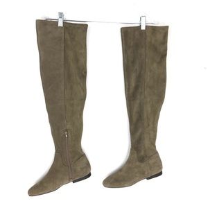 Lucky brand Suede Tall flat boots Sz 7